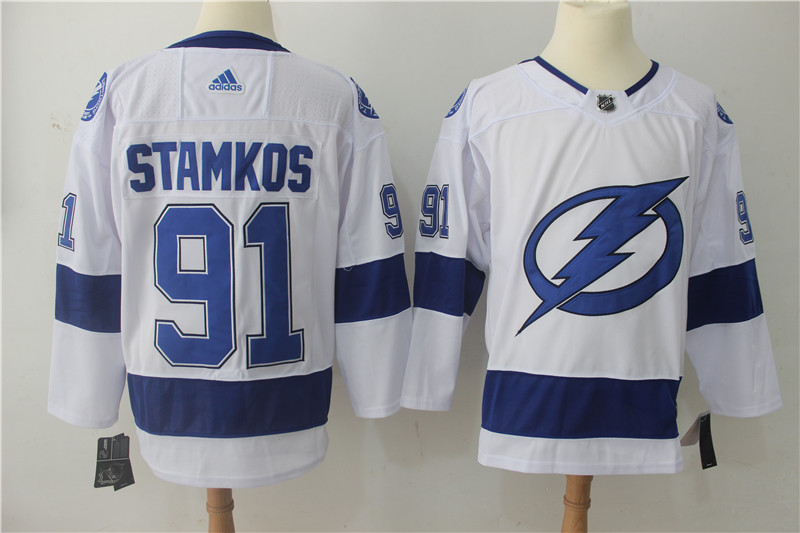 Men Tampa Bay Lightning #91 Kucherov white Adidas Hockey Stitched NHL Jerseys
